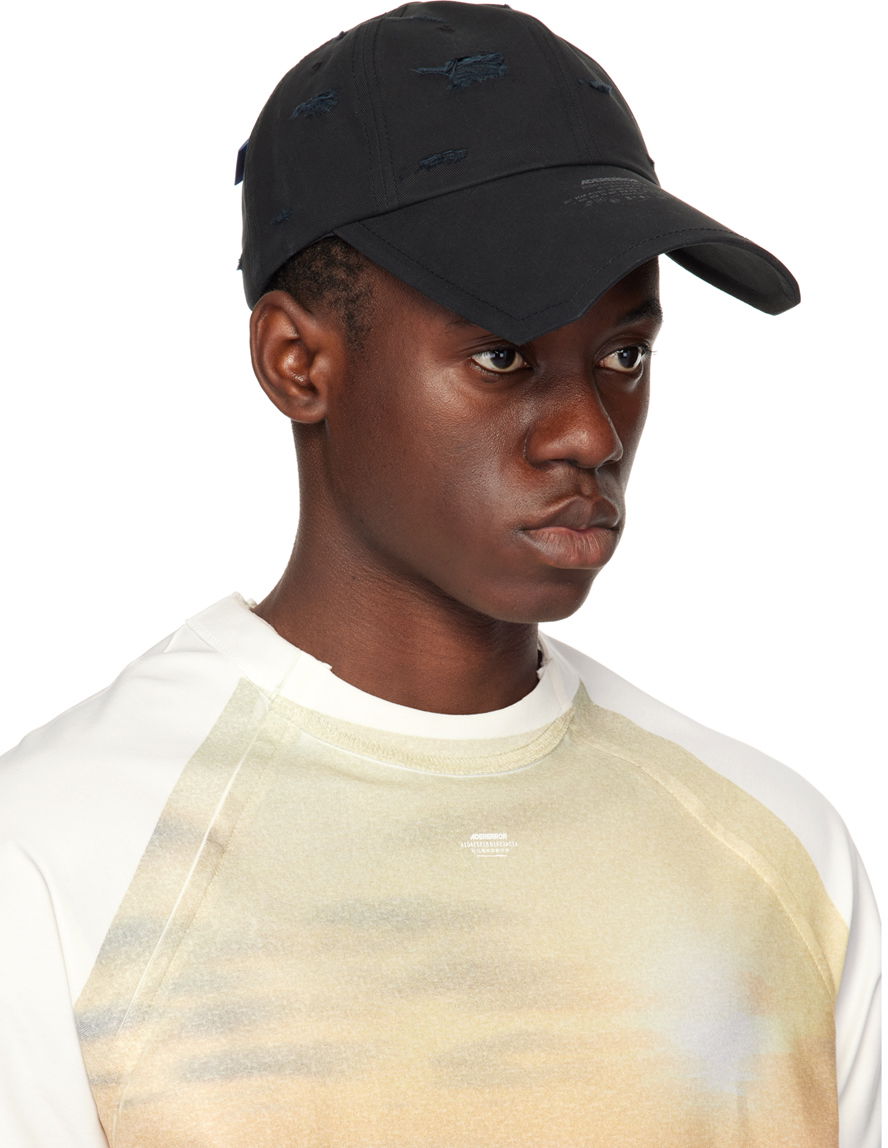 Kapa ADER ERROR Sore Distressed Baseball Cap Črna | BN01SSHW0201BK, 1