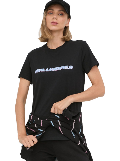 Majica KARL LAGERFELD T-shirt Črna | 225W1701