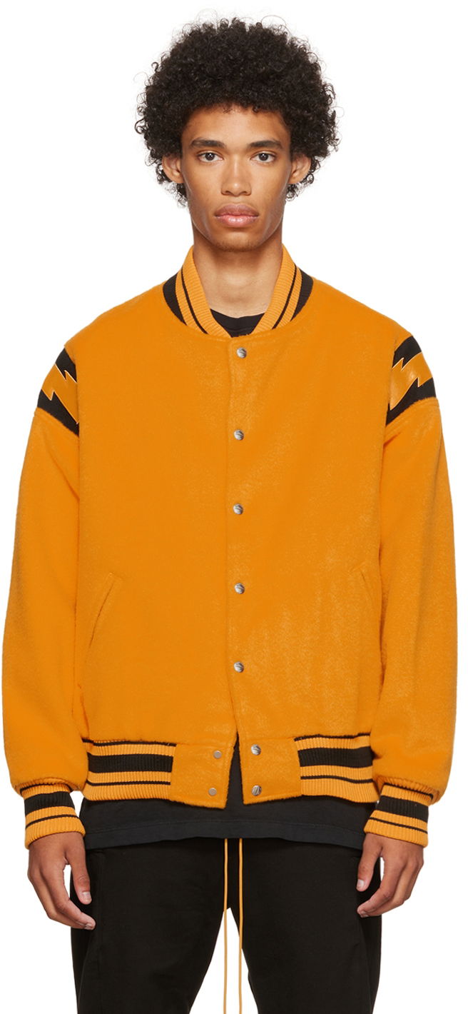 Bomber jakna Rhude Rhude Lightning Bomber Jacket Oranžna | RHPF22JA09362121