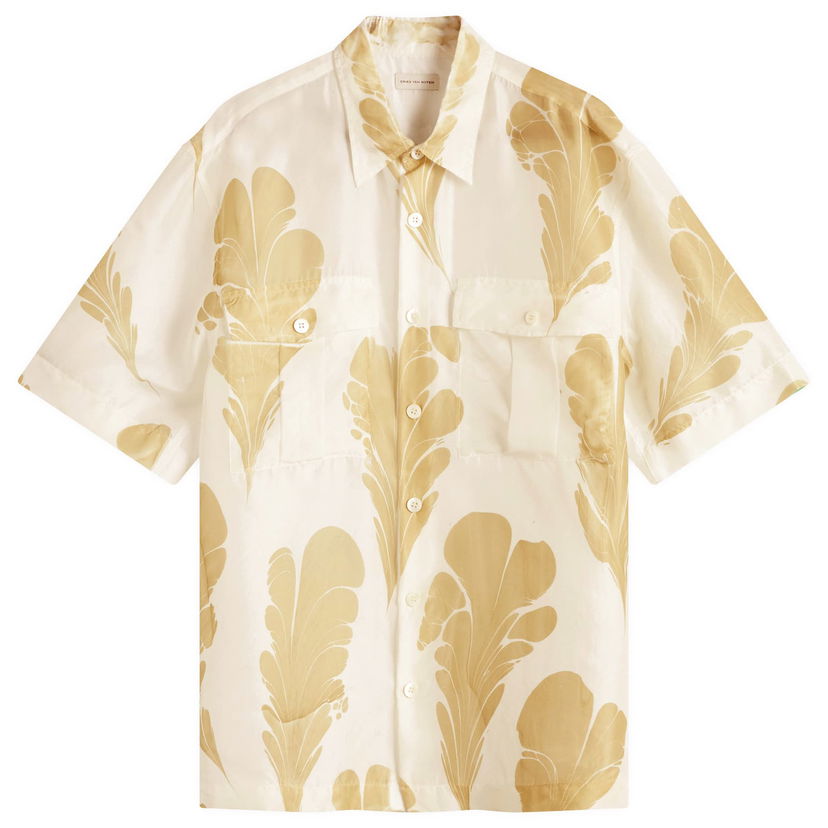 Srajce Dries Van Noten Dries Van Noten Cass Print Vacation Shirt, Size Large Bež | 251-020724-1197-979