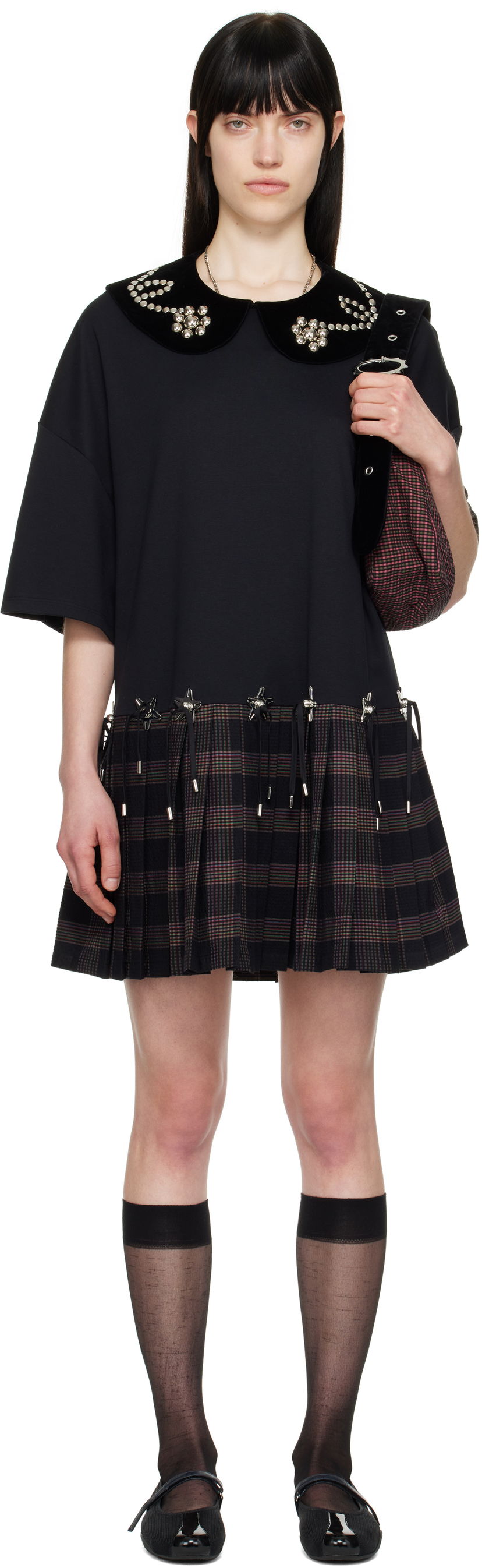 Obleke Chopova Lowena Chopova Lowena Saltos Kilt Mini Dress Večbarvna | 1296