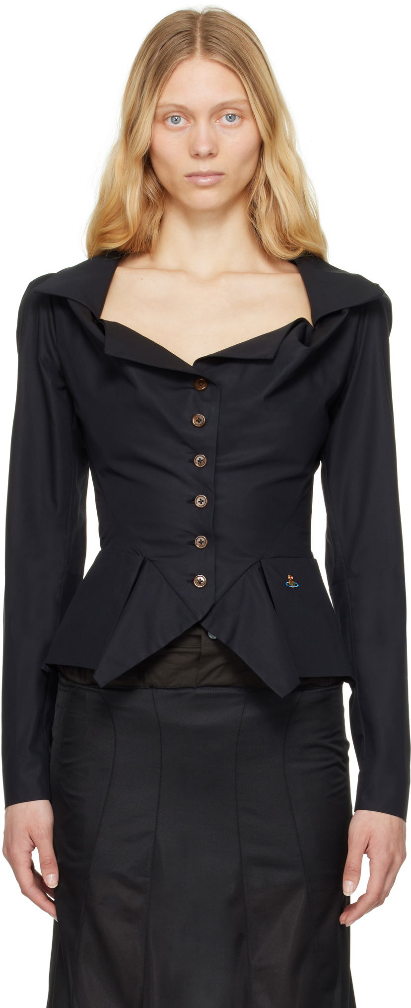 Srajce Vivienne Westwood Vivienne Westwood Monday Peplum Shirt Črna | 15010061-W009Q-