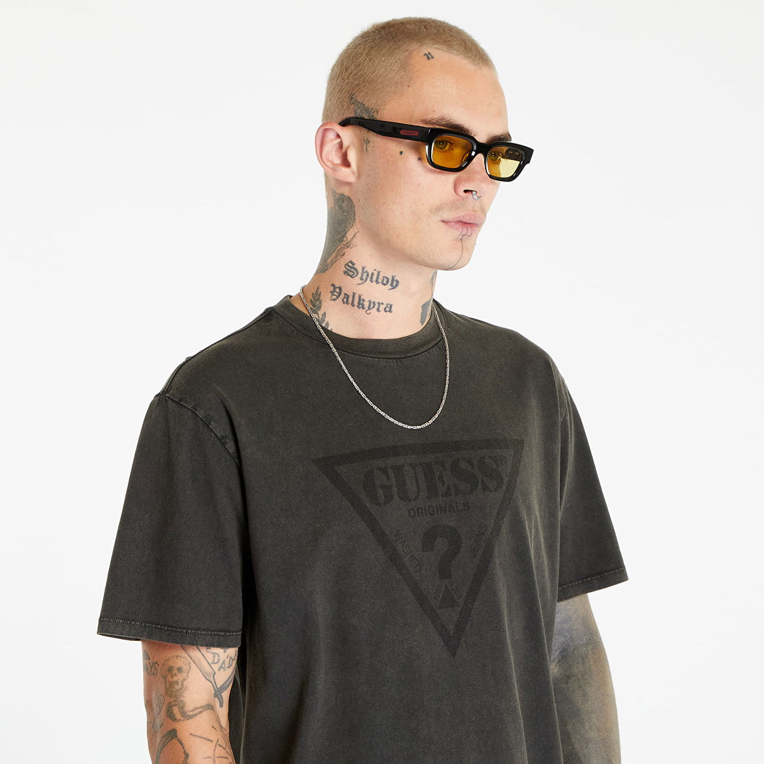 Majica GUESS Vintage Triangle Tee Siva | M3BI82K9XF1-JTMU, 1