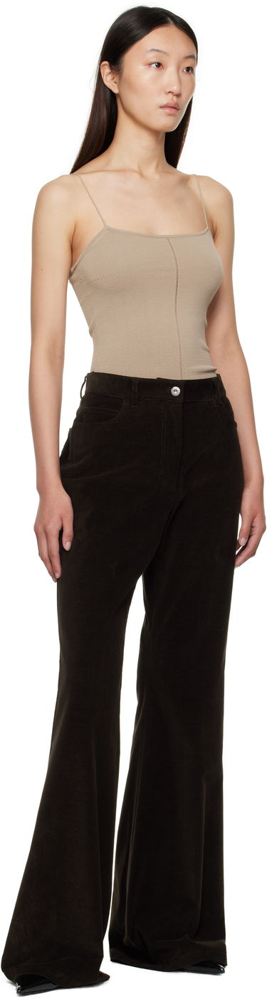 Hlače FERRAGAMO Ferragamo Flared Corduroy Trousers Rjava | 785197, 3