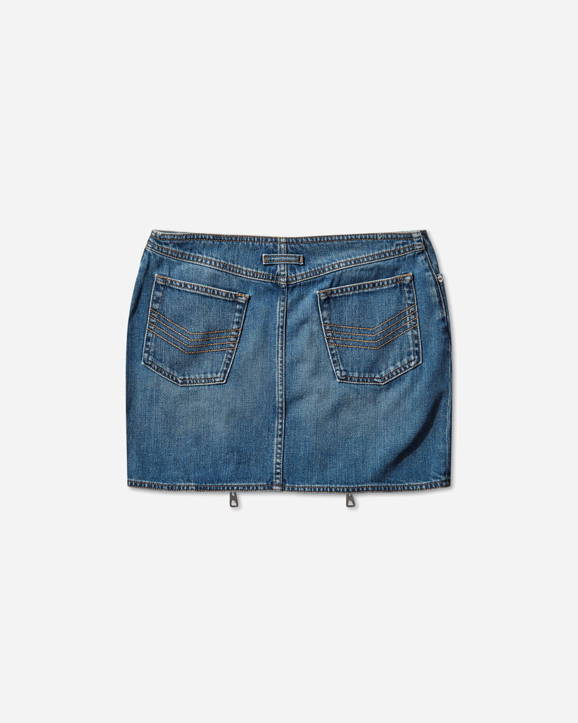 Krila Jean Paul Gaultier Zipped Denim Skirt Modra | 2504WSK023D025 57
