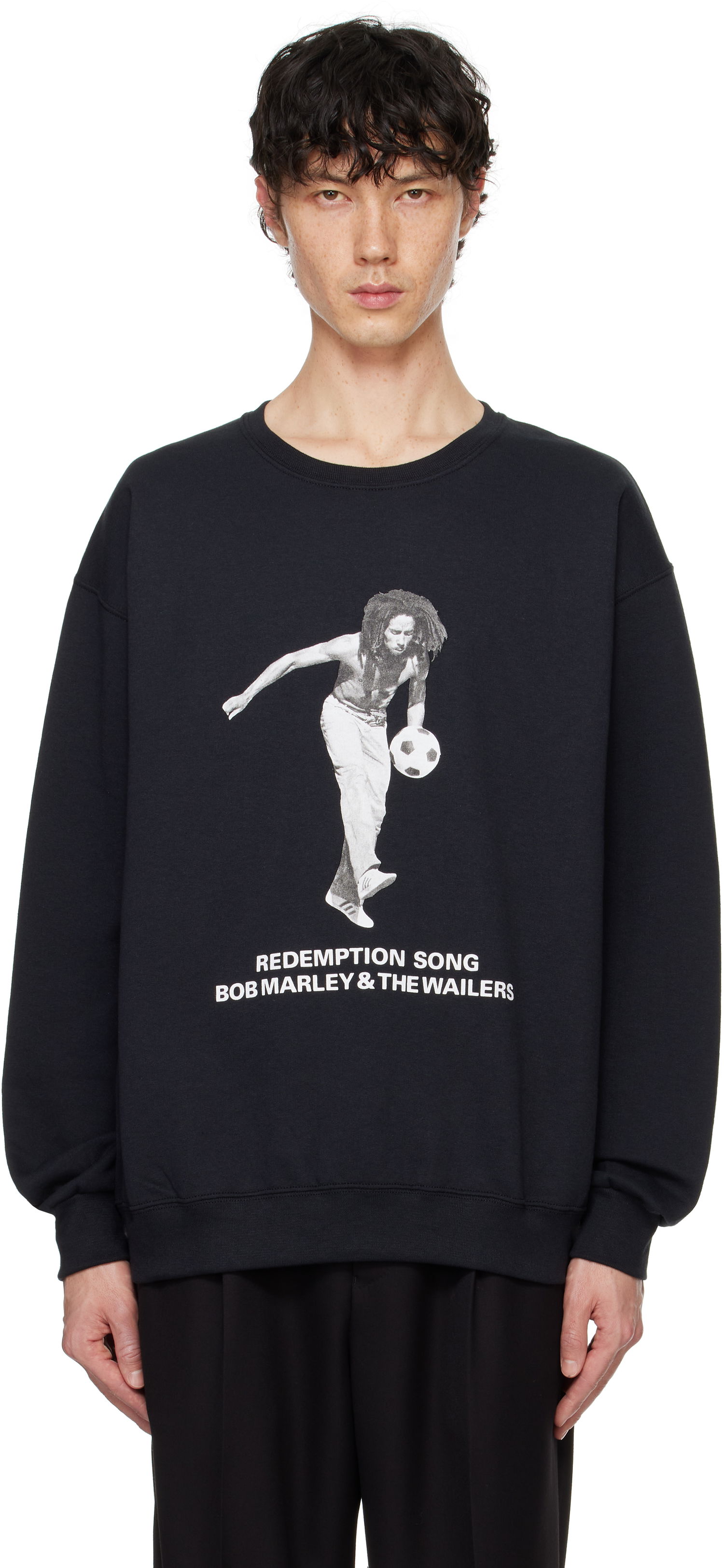 Pulover WACKO MARIA Bob Marley Crewneck Sweatshirt Črna | BOBMARLEY-WM-SS14, 0