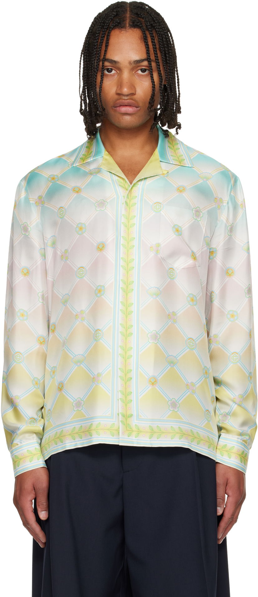 Srajce Casablanca Casablanca Multicolor Long Sleeve Shirt Večbarvna | U-AW25-SH-006-02-M
