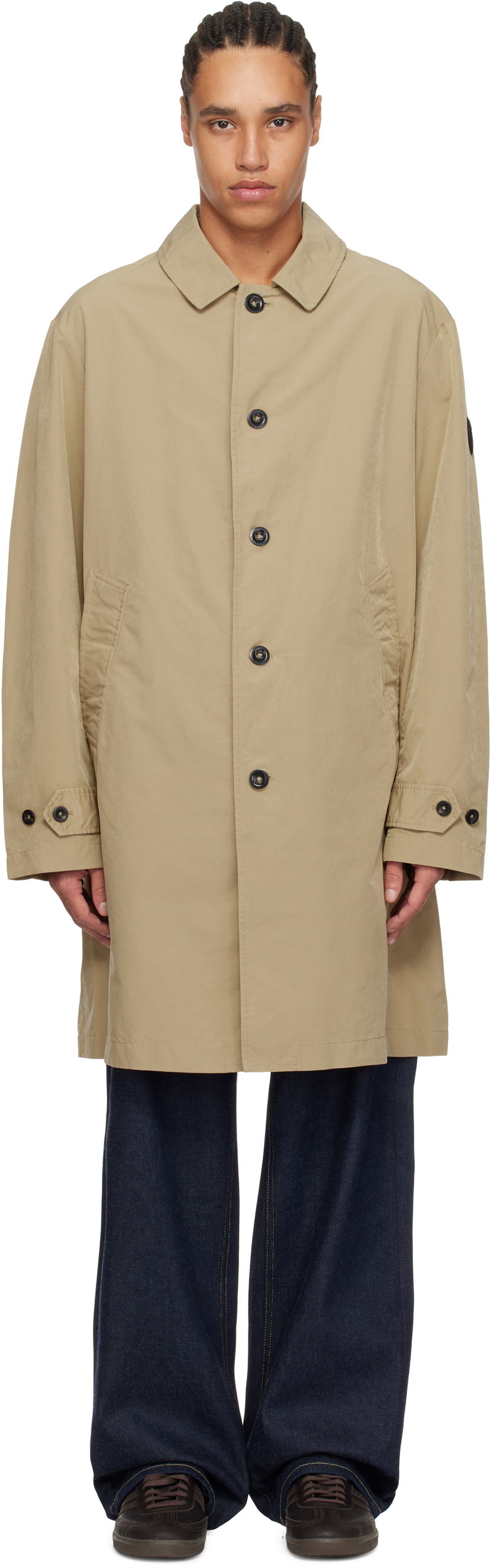 Dežni plašč Polo by Ralph Lauren Polo Ralph Lauren 'The Pearson Twill' Car Coat Bež | 710955225001