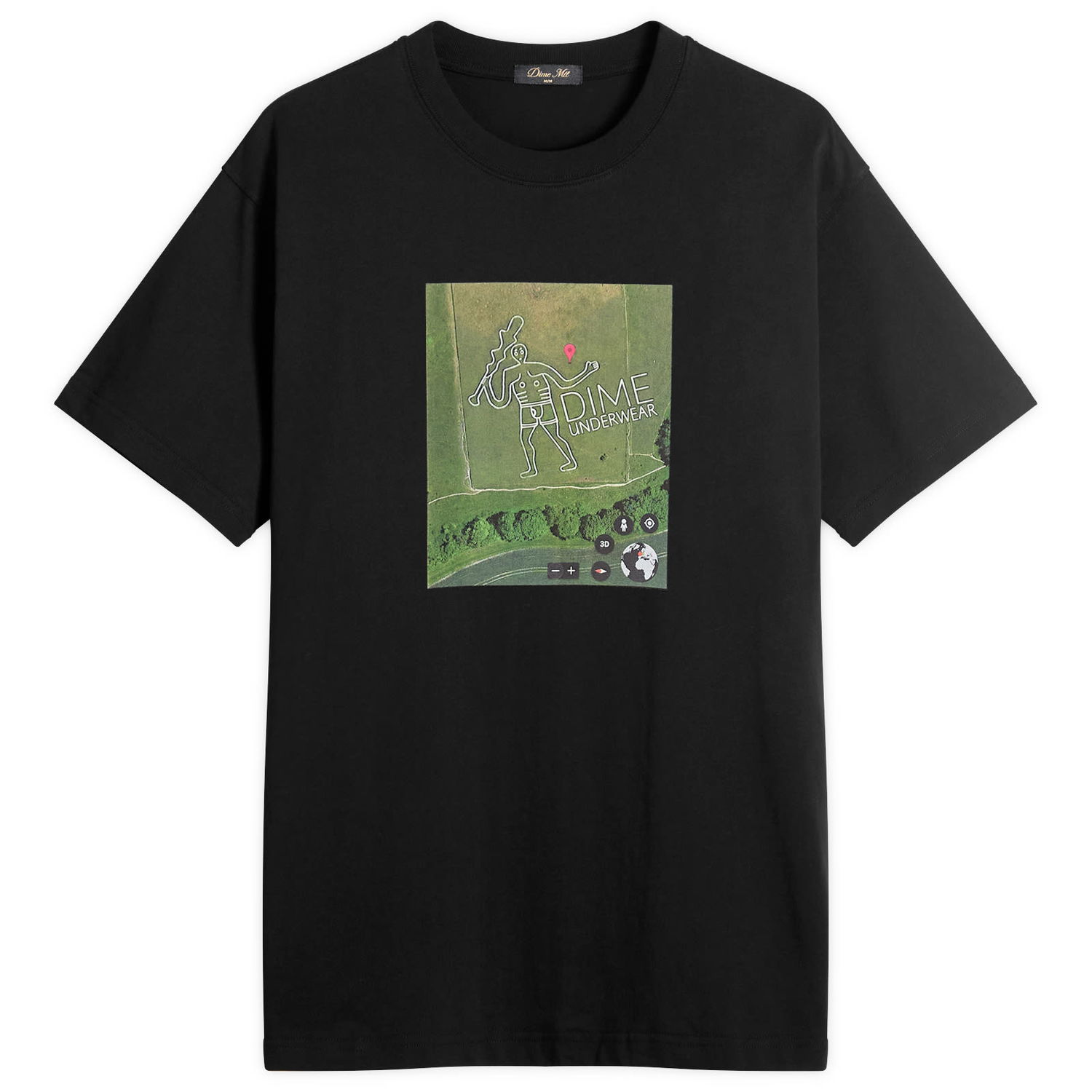 Majica Dime GPS Graphic Tee, Size Large Črna | DIMESU2555-BLK, 1