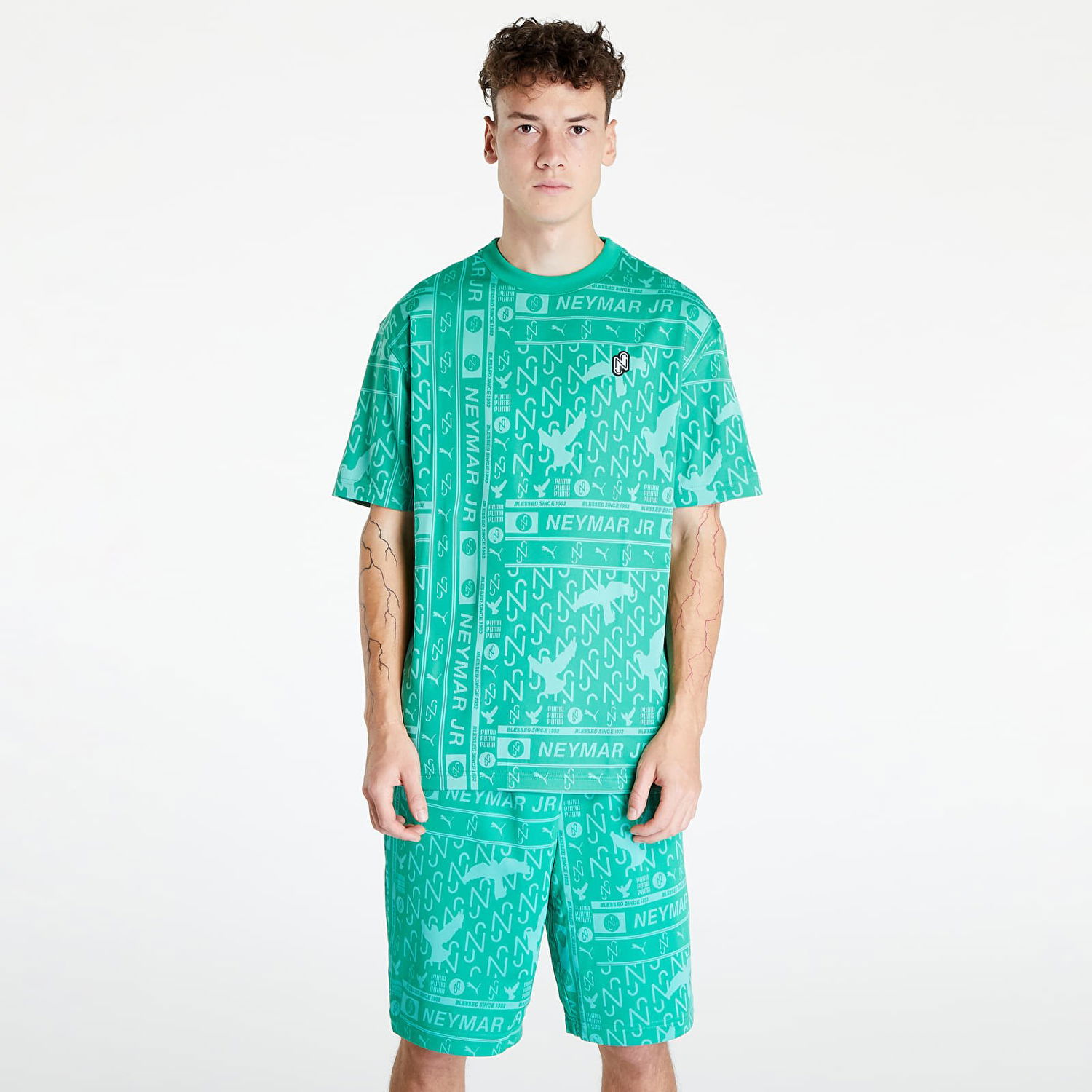 Majica Puma Neymar Jr x Jacquard Tee Zelena | 535730 82, 0