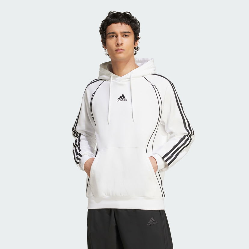 Pulover adidas Performance Adicolor Teamgeist Cut Line Hoodie Bela | JY6393