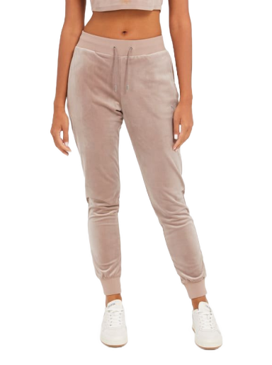 Hlače in kavbojke GUESS Velvet Joggers Bež | V3BB27KBXI2