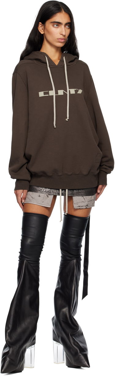 Pulover Rick Owens Concordians Oversized Hoodie Rjava | DS02E7241 FSLP2P, 3