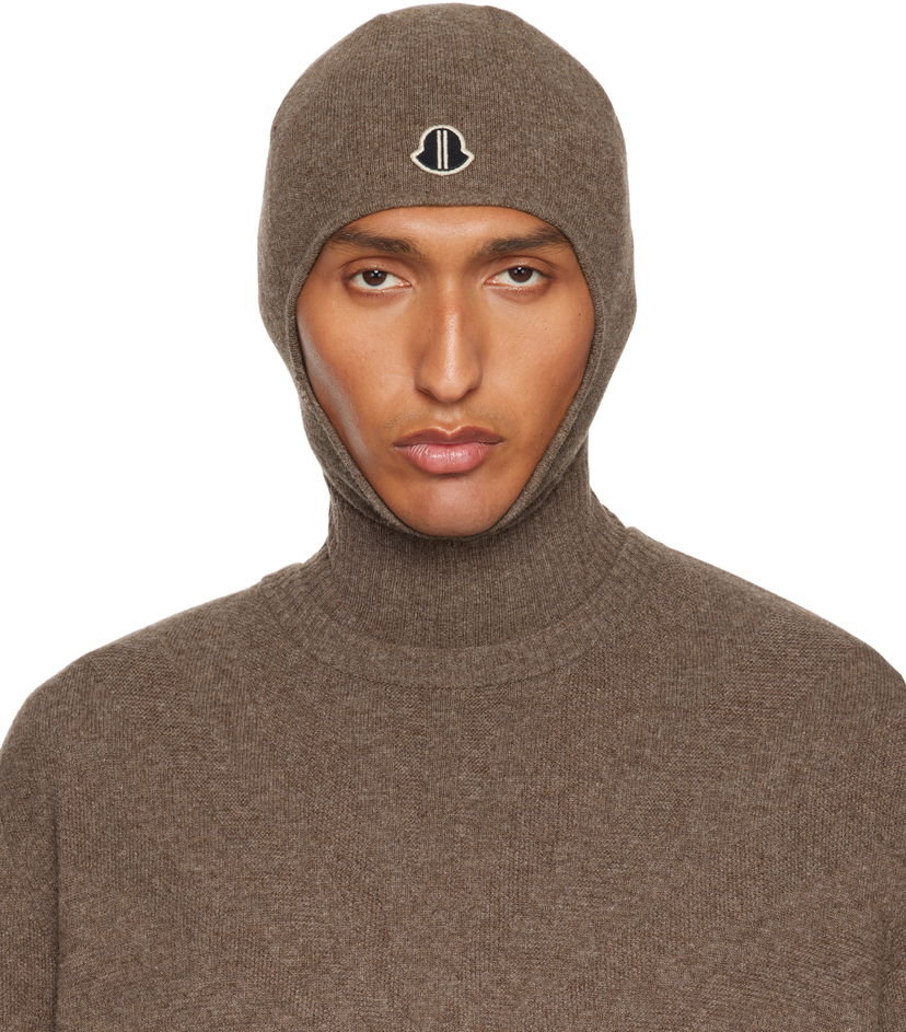 Beanie Rick Owens Knit Skull Balaclava Siva | MU02D3G01 M4281