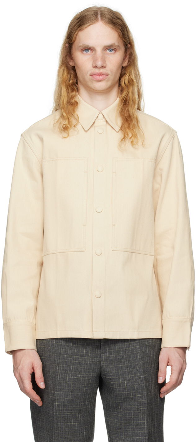 Jakna Jil Sander Sea Island Denim Jacket Bež | J22DL0234_J45257