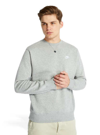 Pulover Nike Sportswear Club Fleece Crewneck Siva | BV2662-063