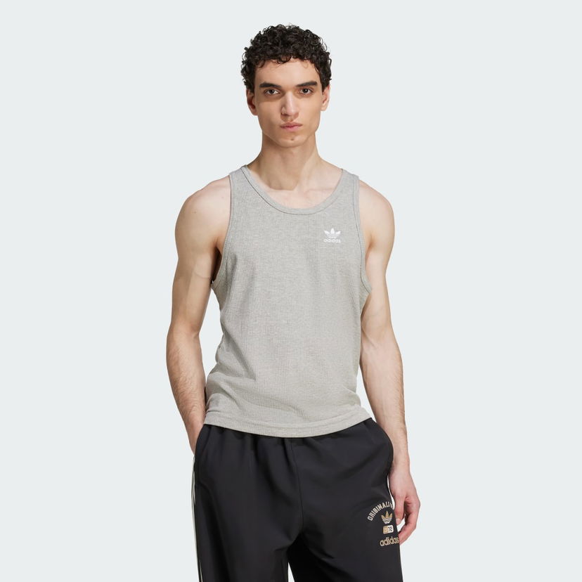 Majica brez rokavov adidas Performance Trefoil Essentials Tank Top Siva | JV7669