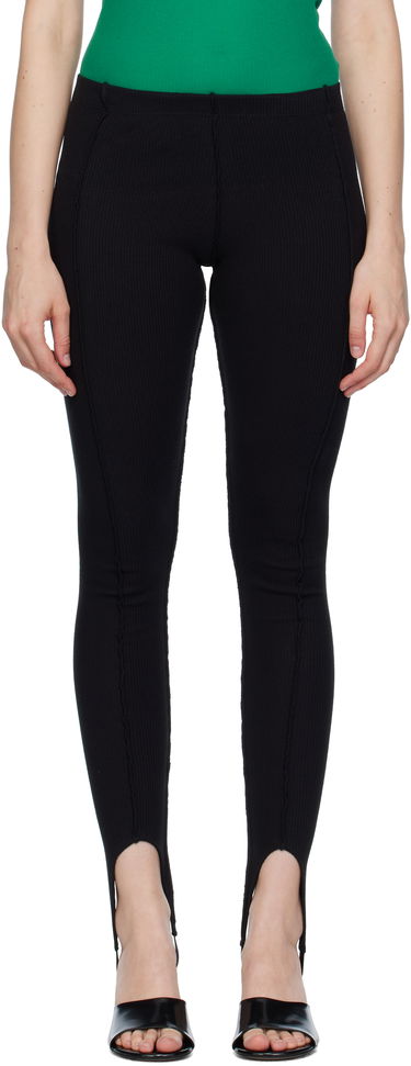 Pajkice Baserange Baserange Sync Ribbed Stirrup Leggings Črna | PASL-RCR-AU25, 0