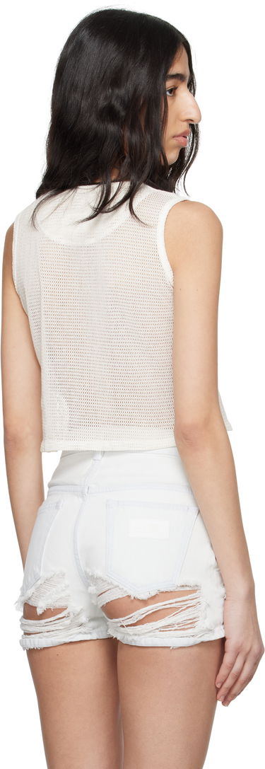 Majica brez rokavov Maison Margiela MM6 Maison Margiela Cotton Mesh Tank Top Bela | S62NL0052 M20111, 2