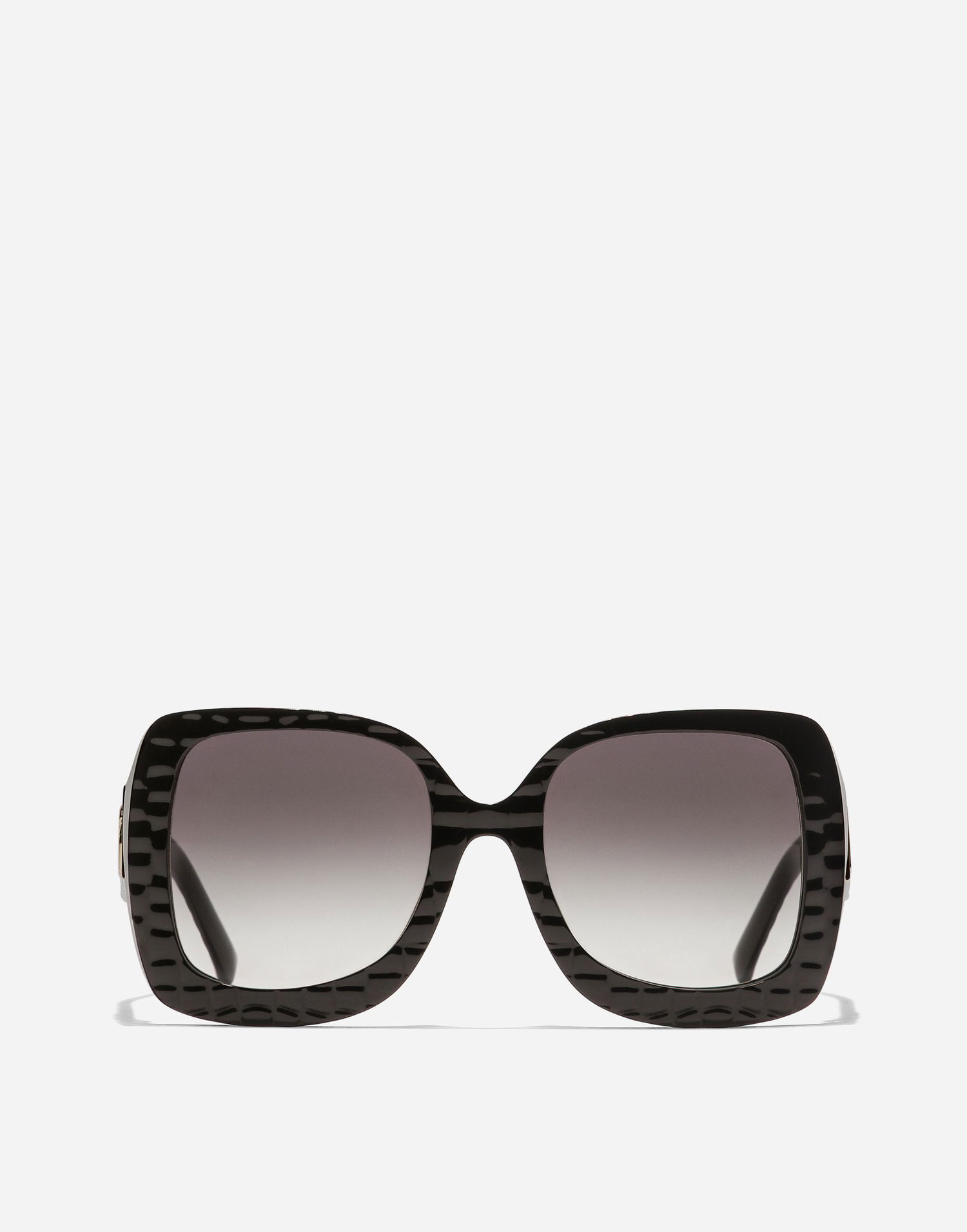 Sončna očala Dolce & Gabbana Oversized Square Crossed Textured Gradient Sunglasses Črna | VG4513VP88G9V000, 0