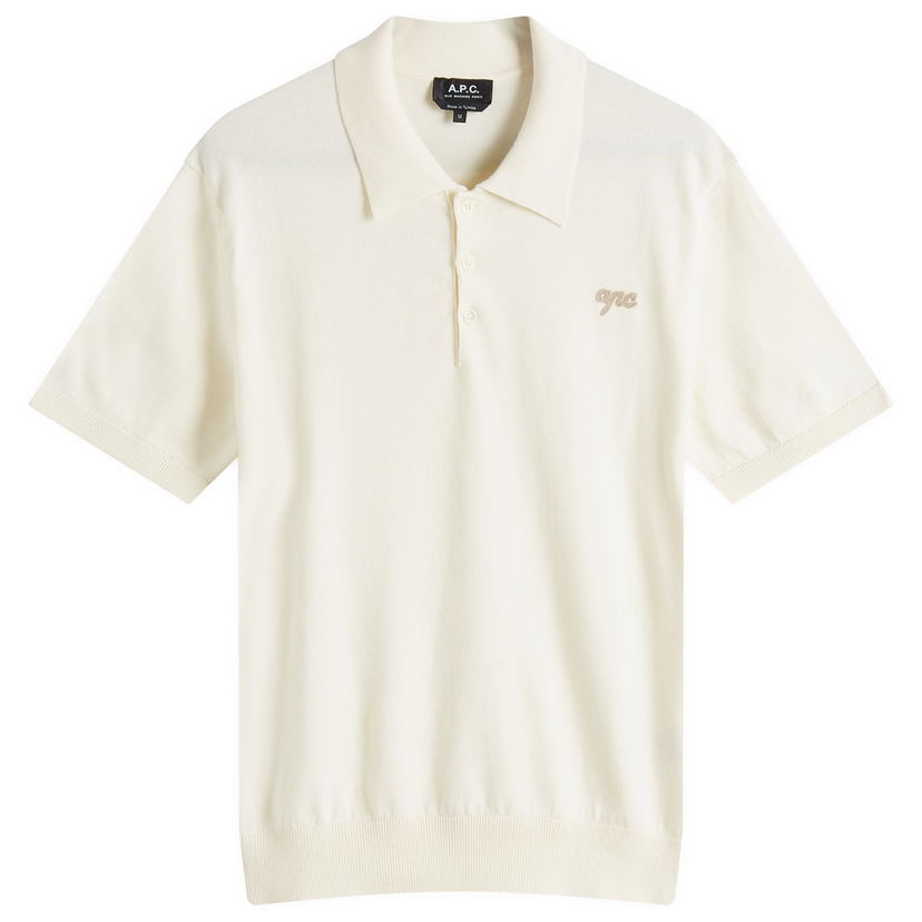 Polo majica A.P.C. A.P.C. Gregorio Knitted Polo Bela | COGDK-H23393-AAC