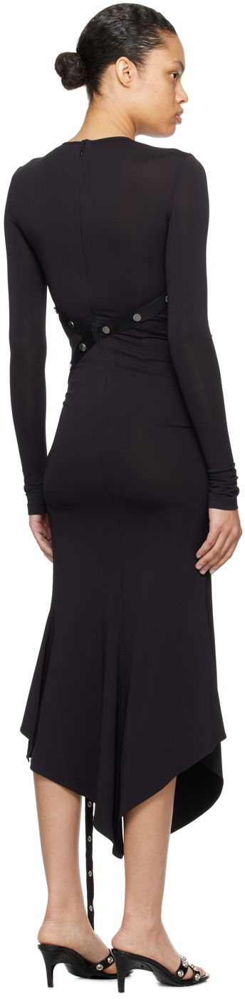 Obleke The Attico Attico Studded Midi Dress Črna | 241WCM99 A014, 2