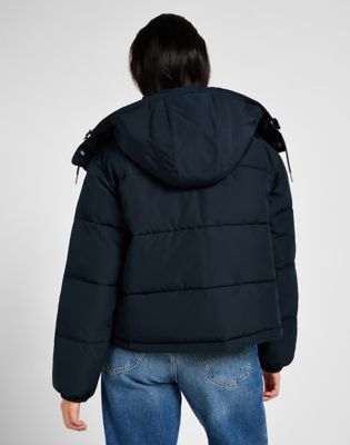 Puhovka Lee Hooded Short Puffer Jacket Črna | 112355162