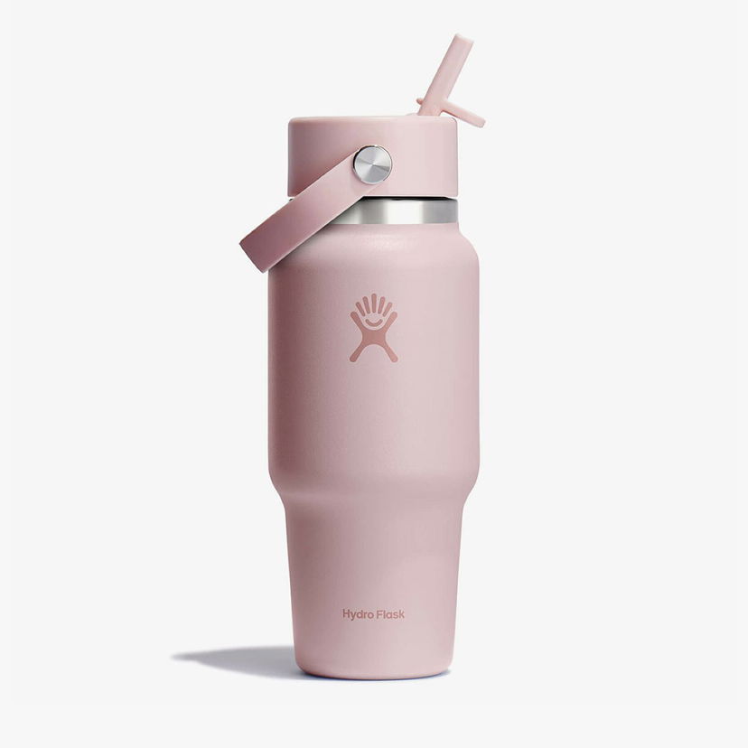 Steklenica za pitje Hydro Flask 709 ml Wide Flex Straw Travel Bottle Trillium Universal Roza | WT24CFS678