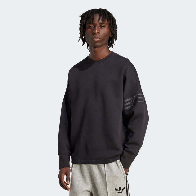 Pulover adidas Performance Neuclassics Oversized Crew Sweatshirt Črna | JW7918