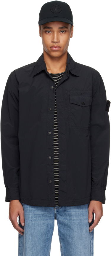 Srajce Stone Island Stone Island Nylon Overshirt Črna | K1S15 1100003 S00F6, 0