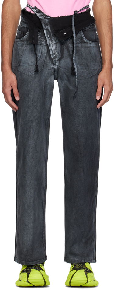 Kavbojke Ottolinger Ottolinger Double Fold Jeans Črna | 1702812, 0