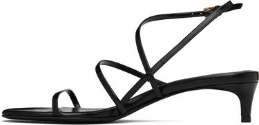 Modni dodatki Khaite KHAITE Loop Kitten Heel Sandals Črna | F3076-920, 2