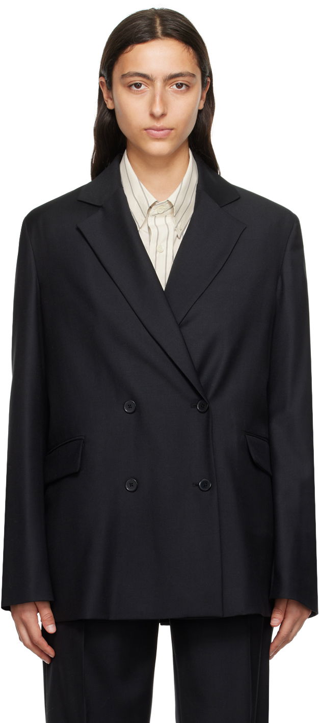 Jakna Loulou de Saison Loulou de Saison Donau Double-Breasted Blazer Črna | NEW DONAU