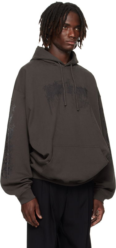 Pulover VETEMENTS Vetements Cradle of Filth Dripping Logo Oversized Hoodie Siva | UCF76HD450C, 1