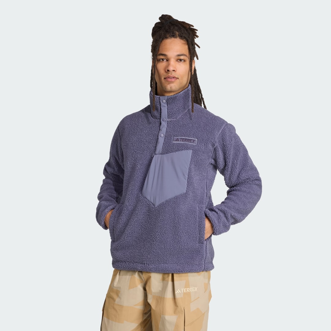 Pulover adidas Performance Terrex Xploric High Pile Fleece Pullover Lila | JM0119, 0
