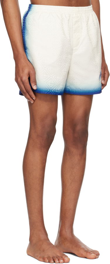 Kopalke Casablanca Casablanca Printed Jacquard Monogram Swim Shorts Bela | MS25-TR-224-01, 1
