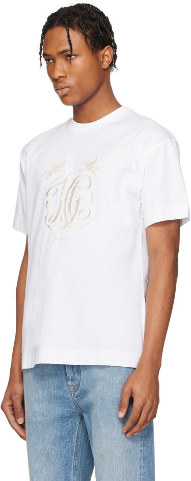 Majica Givenchy Givenchy 'HG' Embroidered T-Shirt Bela | BM71MG3YQA100, 3