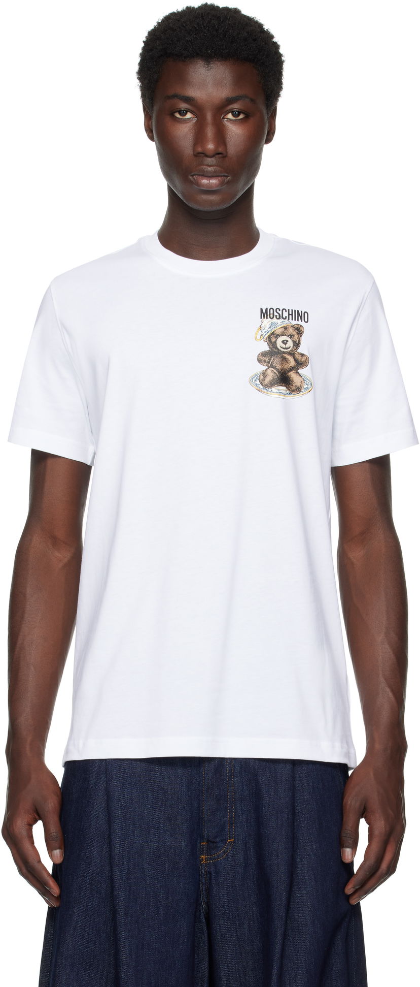 Majica Moschino Moschino Teddy Bear Graphic T-Shirt Bela | 252ZZ072152411001