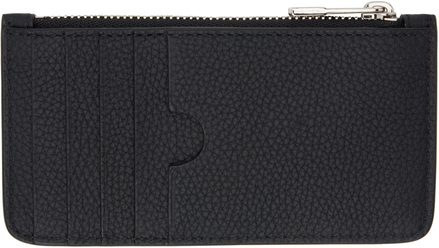 Denarnica Balmain Embossed Leather Card Holder Črna | DM1MD060LPSE, 1