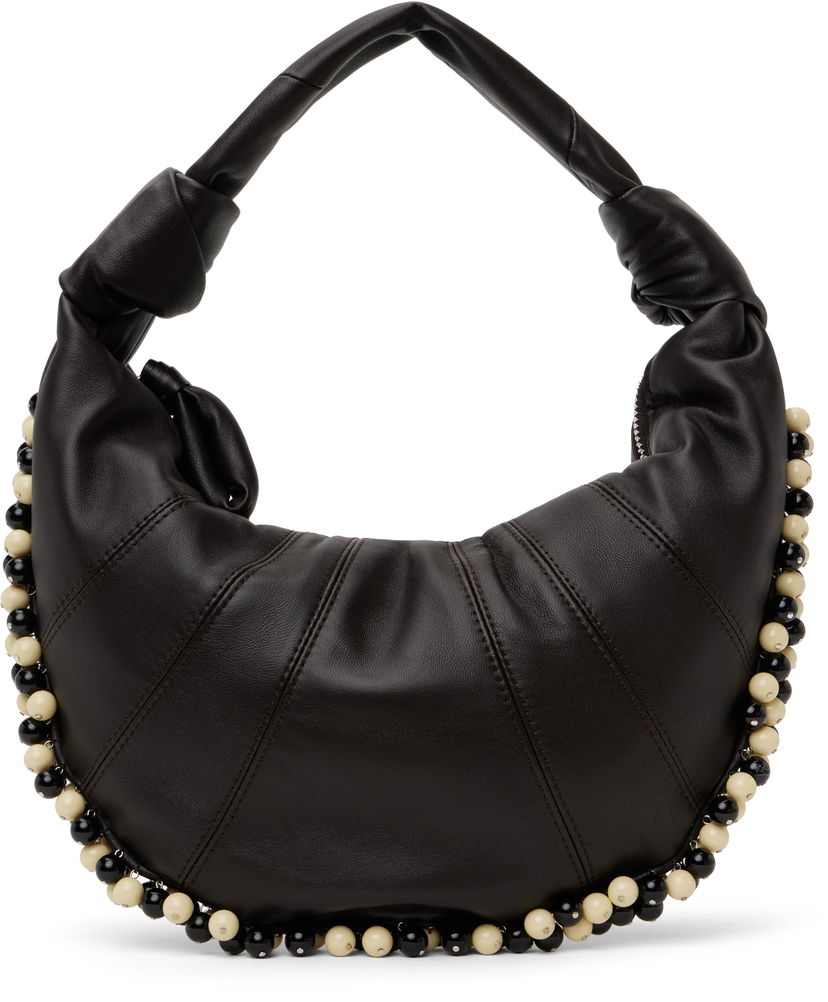 Torbica LEMAIRE Lemaire Beaded Mini Fortune Croissant Bag Črna | BG0152 LL095