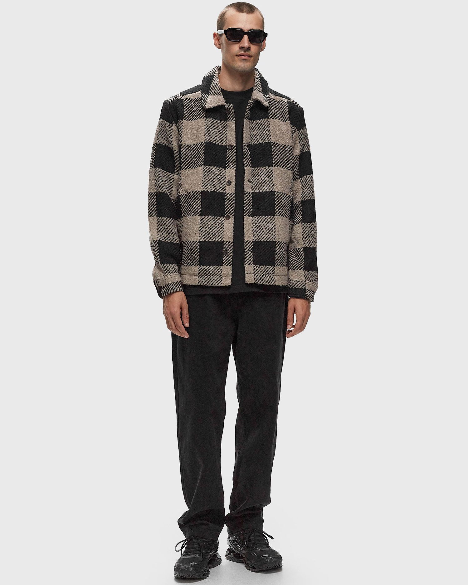 Srajce Les Deux Jaiden Bouclé Check Overshirt Bež | LDM640107-839100, 1