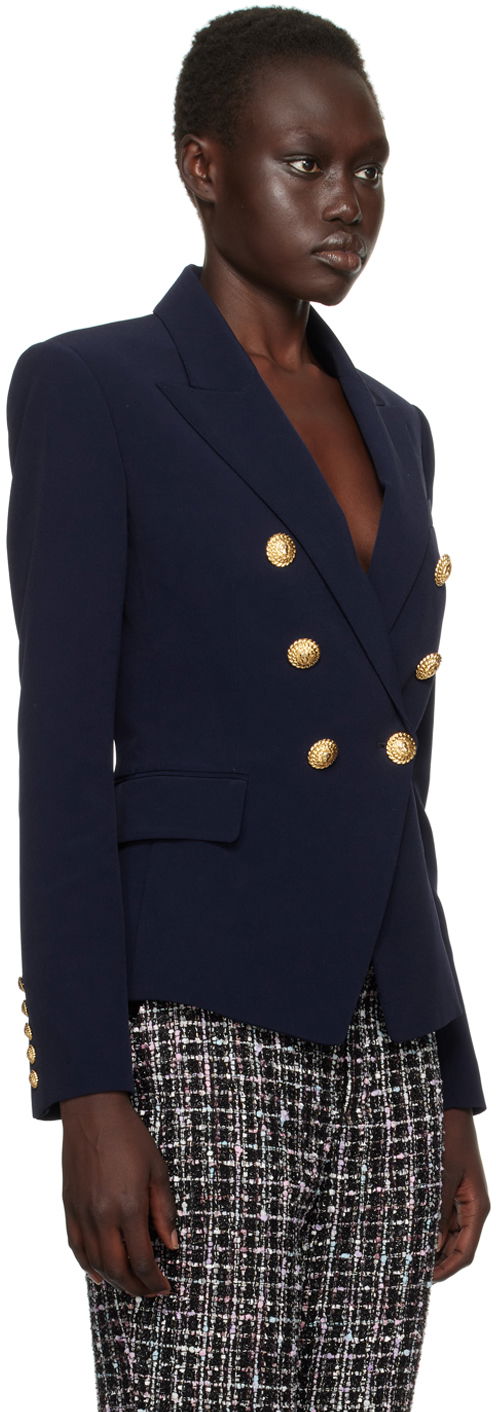 Jakna Balmain Balmain 6-Button Cotton Blazer Mornarica | DF0SG008VB00, 1