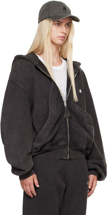 Pulover The Attico The Attico Faded Zip-Up Hoodie Črna | 247WCF15 JF05, 1