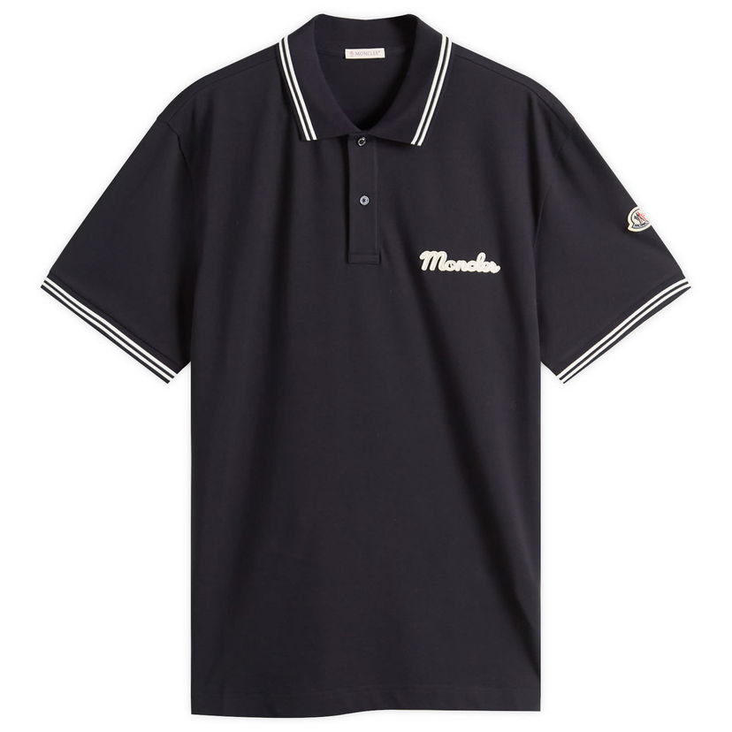Polo majica Moncler Short Sleeve Logo Polo, Size Large Mornarica | 8A000-05-89B3G-77X