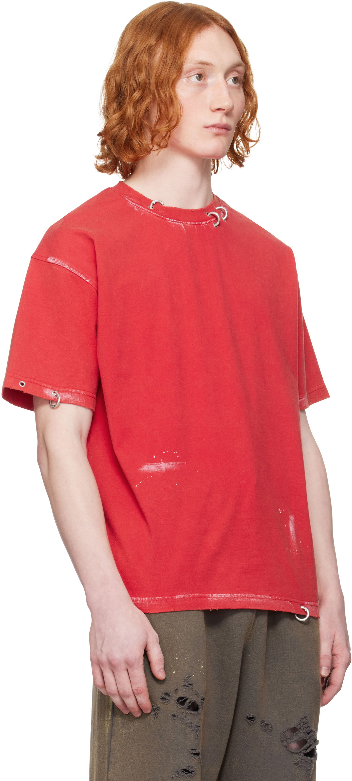 Majica We11done We11done Pierced T-Shirt Rdeča | WD-TT0-25-770-U-RD, 1