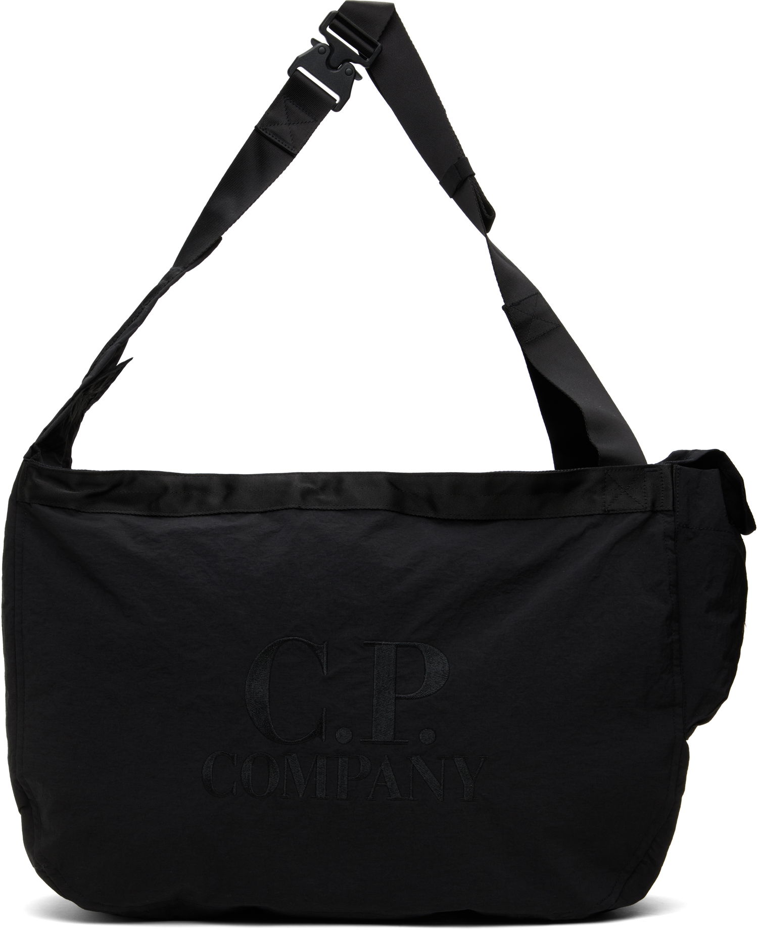 Torba za čez ramo C.P. Company Paper Touch Zipped Shoulder Bag Črna | 18CMAC227A-110188G, 0