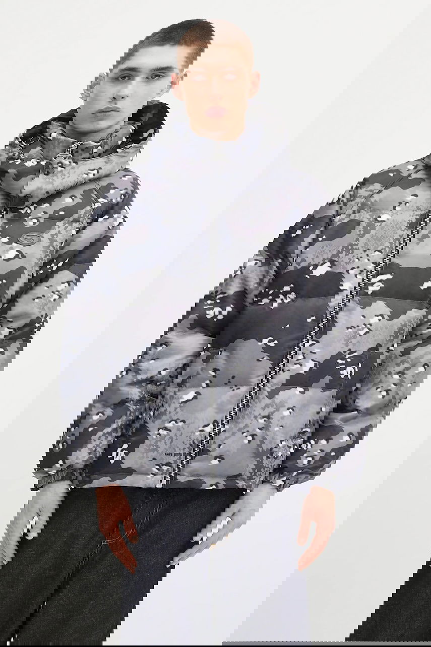 Puhovka AAPE by A Bathing Ape AAPE Main Down Jacket Siva | AAPDNM7666XXN, 0