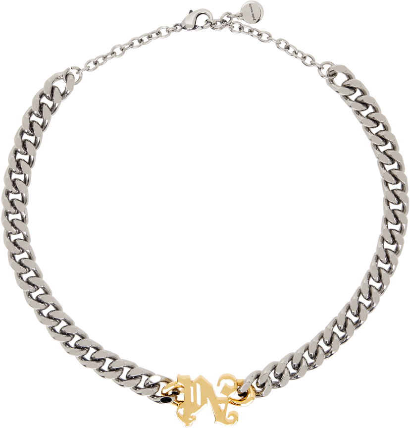 Ogrlica Palm Angels Chain Necklace With Monogram Kovinski | PMOB017C99MAT0017276