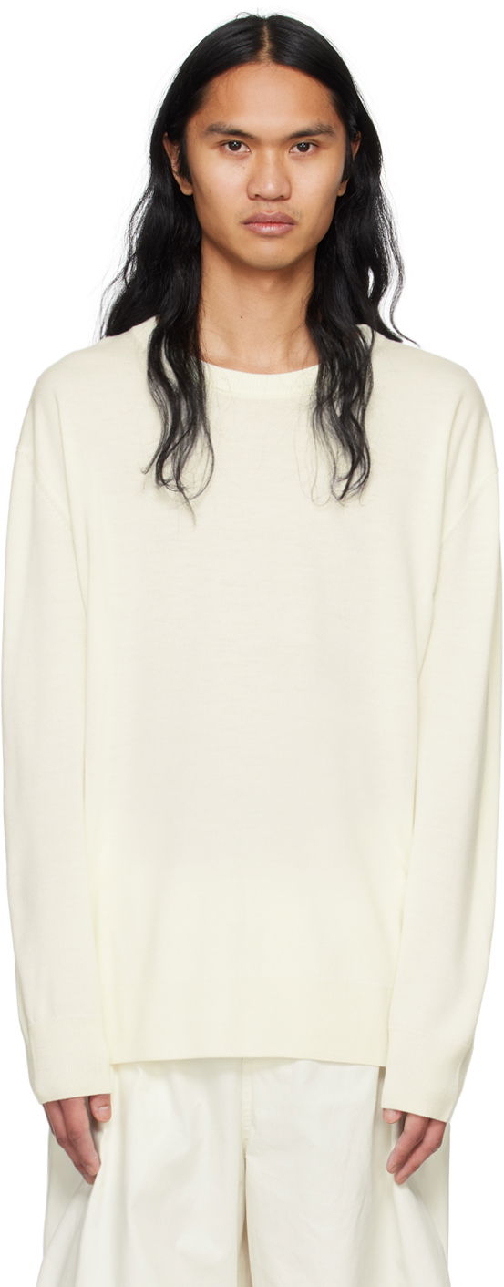 Pleteni pulover Jil Sander Crewneck Sweater Bela | J23GP0003_J14532, 0