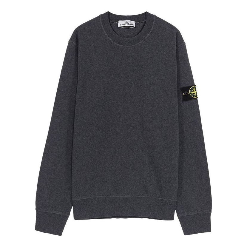 Pleteni pulover Stone Island Classic Fleece Crewneck Sweatshirt Siva | 761563051-V0M67